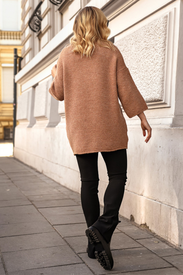 Sweter Tunika Zara Karmel 2