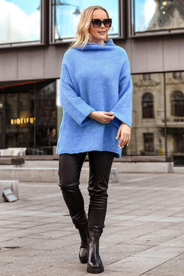 Sweter Tunika Zara Niebieski
