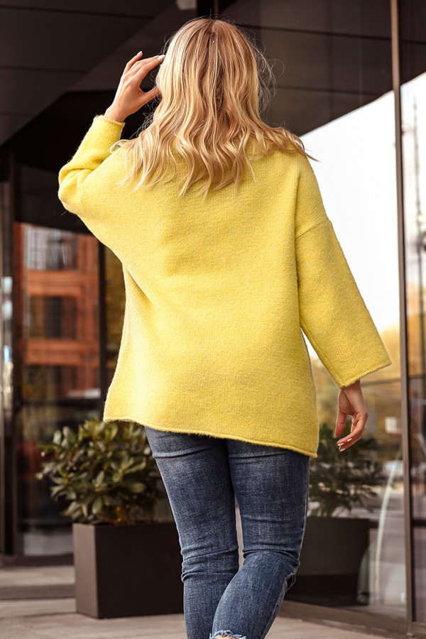 Sweter Tunika Zara Cytryna 3
