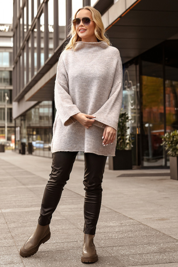 Sweter Tunika Zara Beż 1