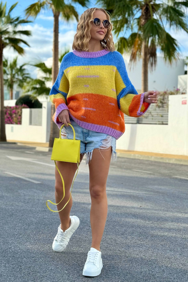 Sweter w paski Marbella Lila 2
