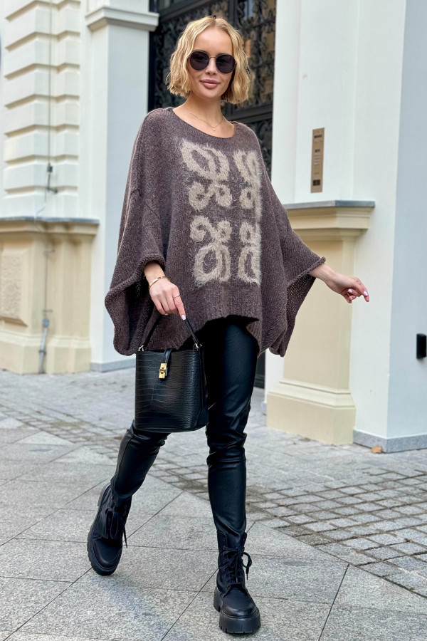 Sweter oversize Margaret Ciemne Kakao 3