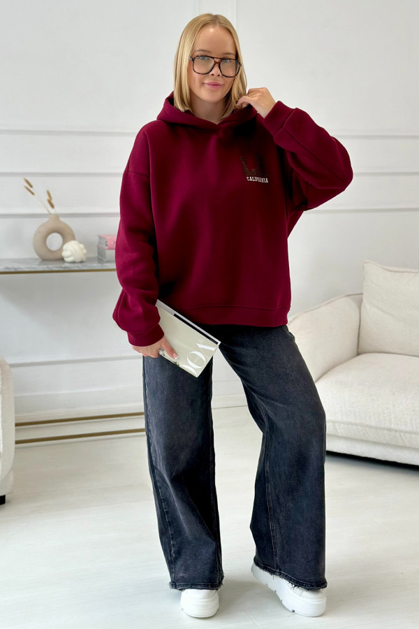 Bluza oversize California Burgund 4