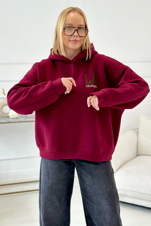 Bluza oversize California Burgund 5