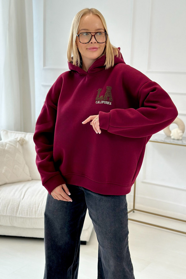 Bluza oversize California Burgund 2