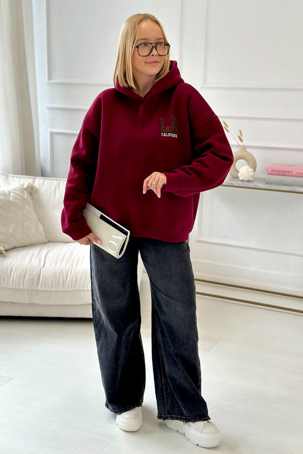 Bluza oversize California Burgund 6