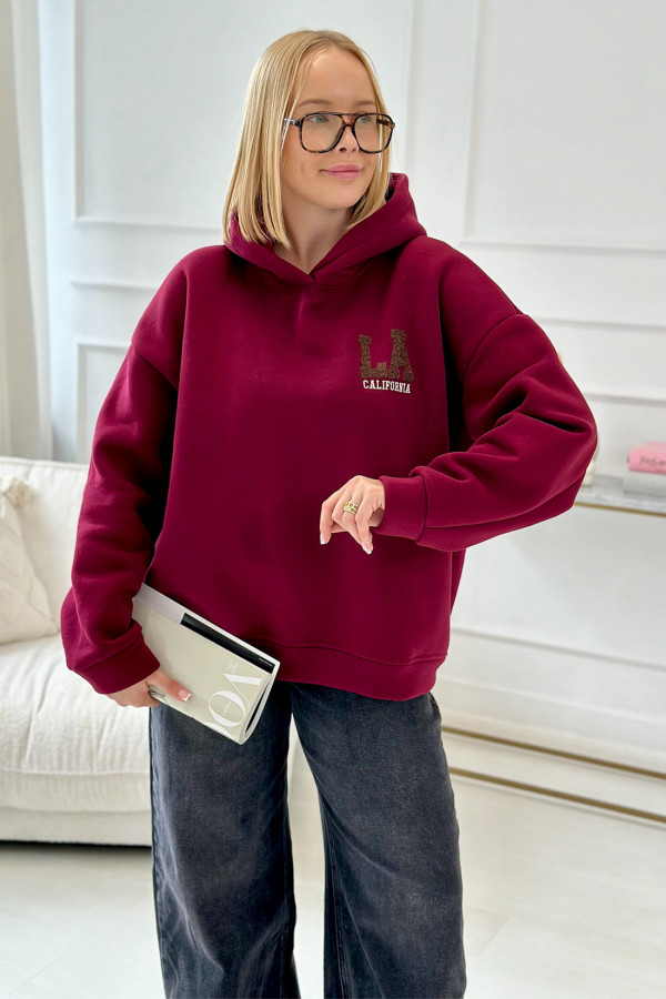 Bluza oversize California Burgund 7